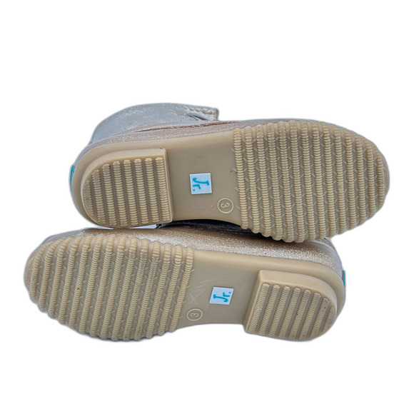 Jack Rogers Girls Gold Rain - Duck Boots Size 3 - Picture 7 of 8